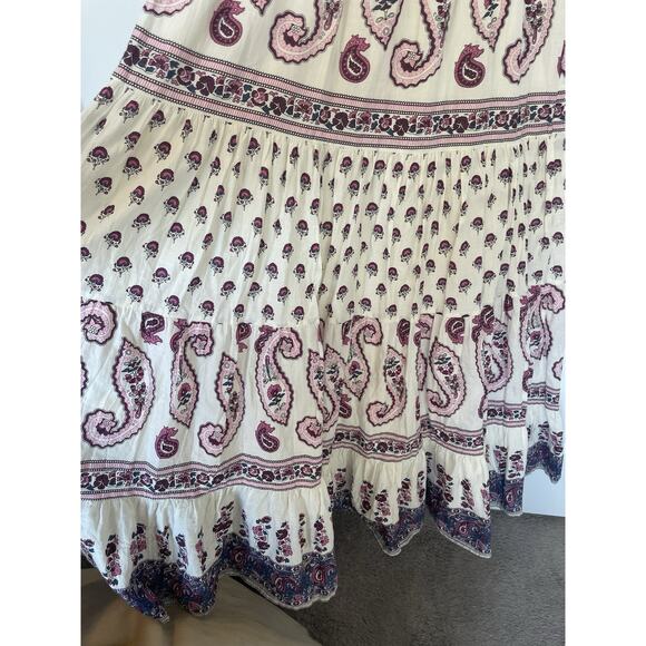 BPC Bonprix Collection Women's Maxi Dress Size L Paisley Boho Cottage Prairie - Picture 4 of 9